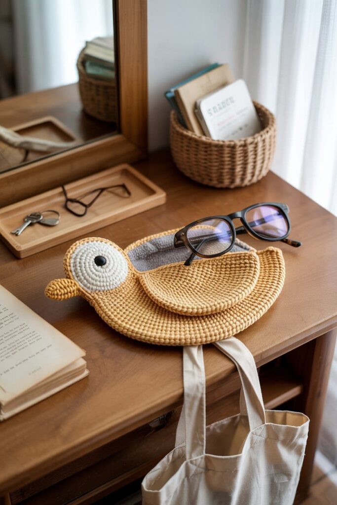 Crochet Bird Glasses Sleeve