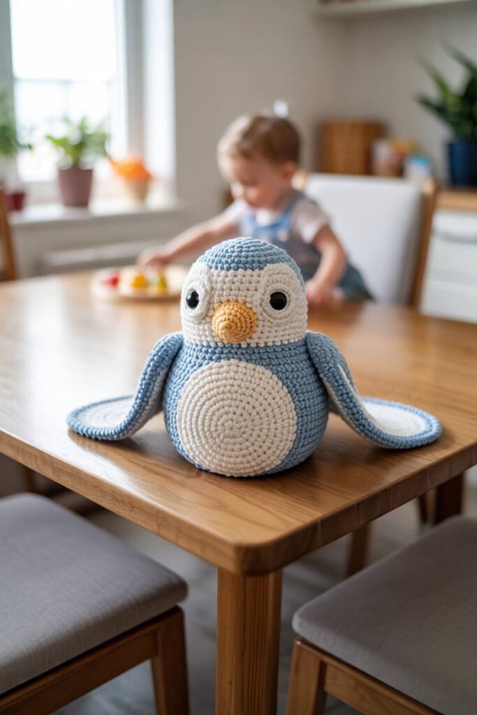 Crochet Bird Table Corner Protector