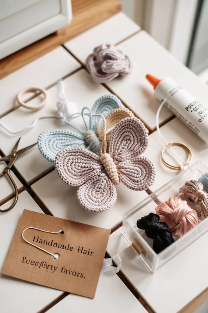 Crochet Butterfly Hair Clip
