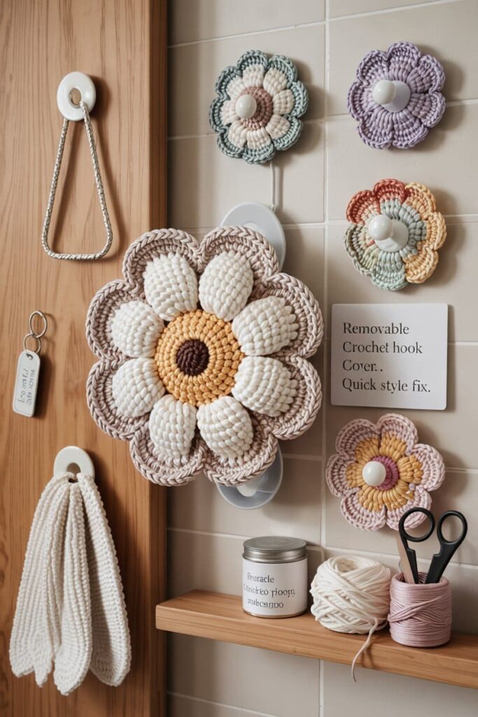 Crochet Flower Jar Lid Grip