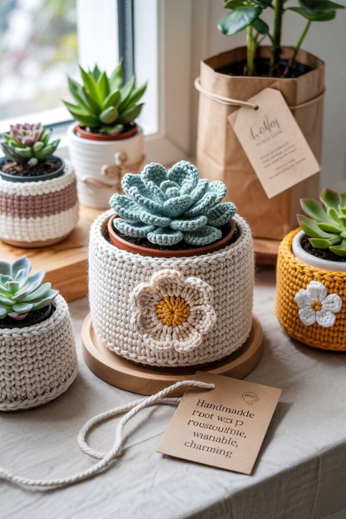 Crochet Flower Pot Sleeve