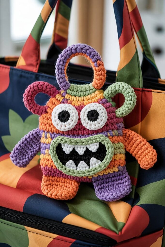 Crochet Monster Bag Tag