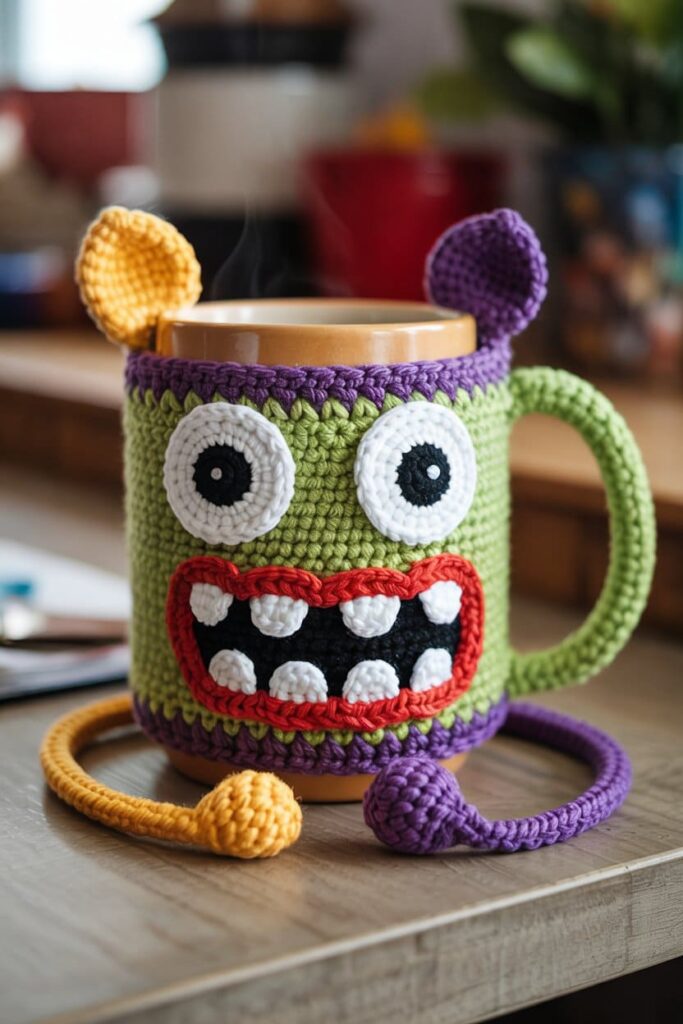 Crochet Monster Cup Cozy