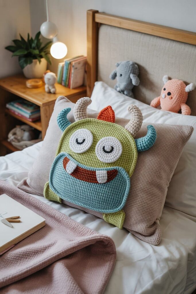 Crochet Monster Pillowcase