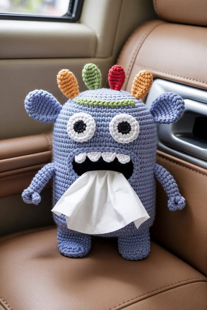 Crochet Monster Tissue Holder