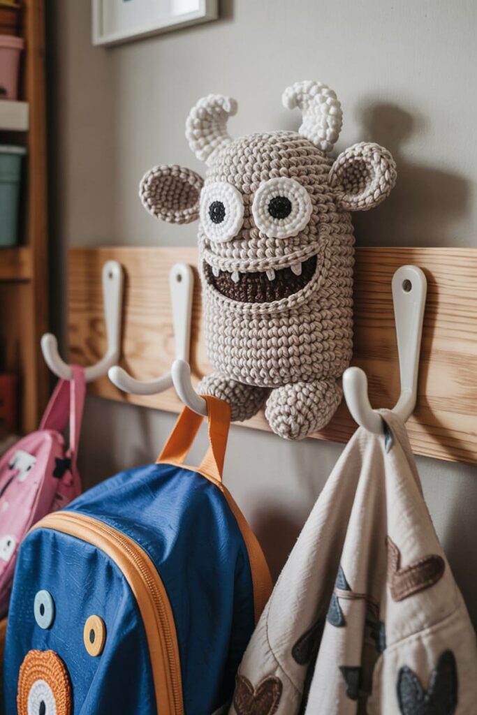 Crochet Monster Wall Hook Cover