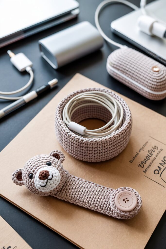 Crochet Otter Cord Holder Strap
