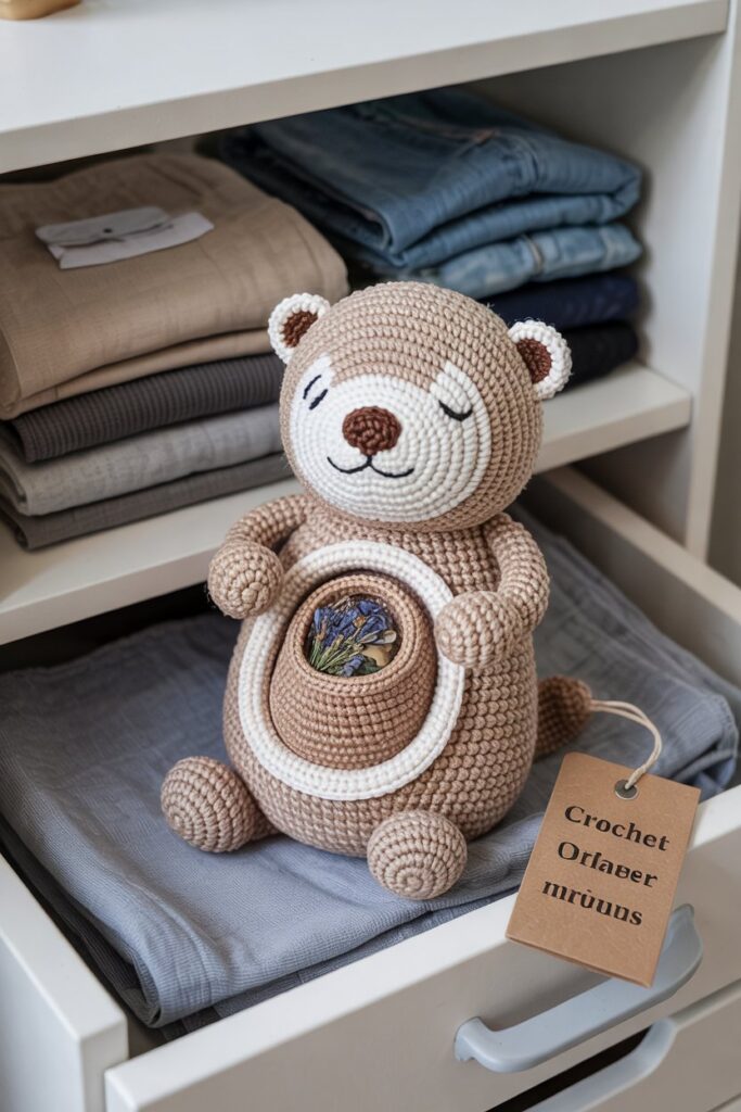 Crochet Otter Drawer Sachet Pouch