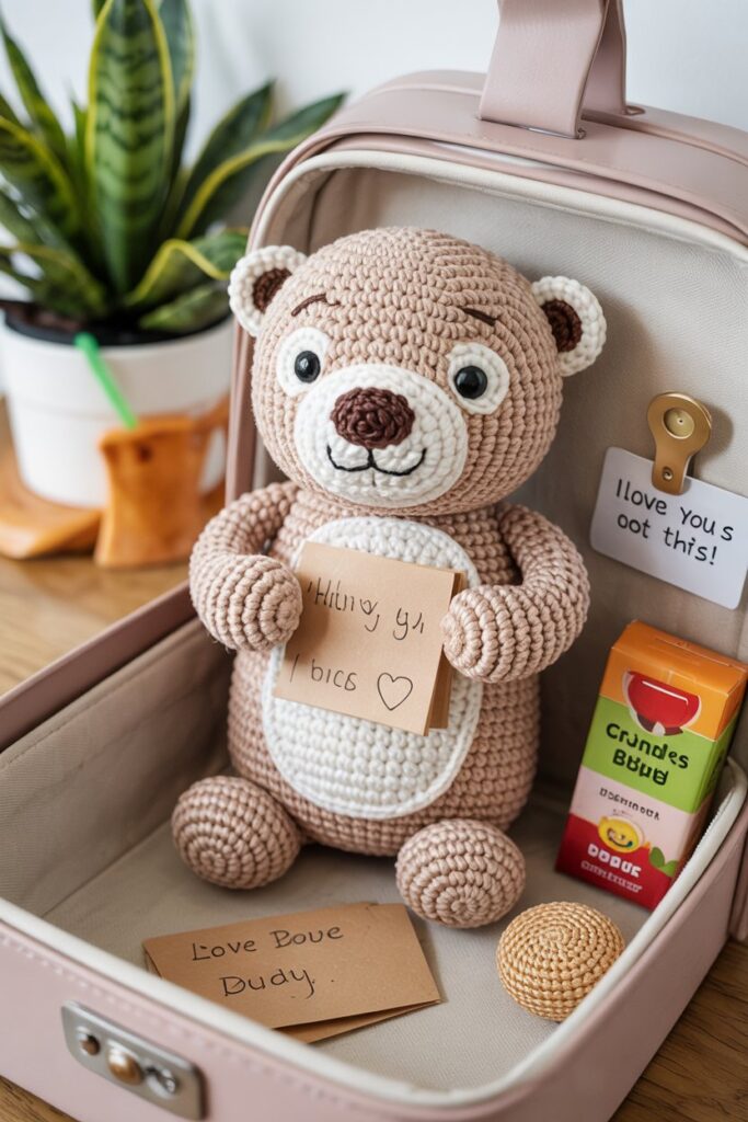Crochet Otter Lunchbox Note Holder