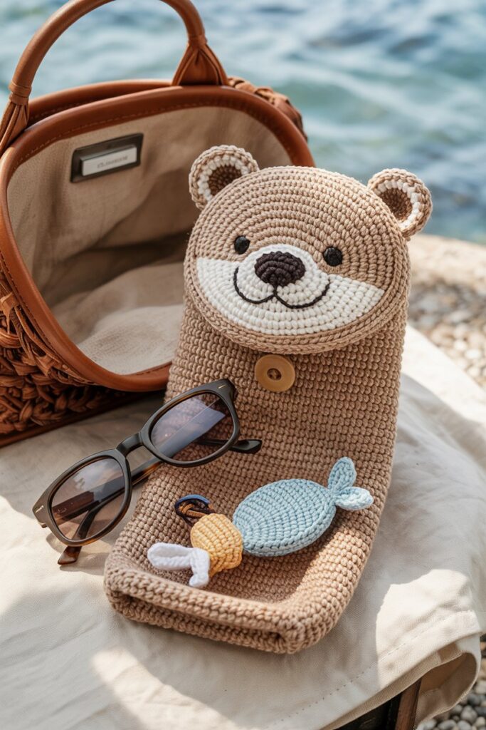 Crochet Otter Sunglass Sleeve
