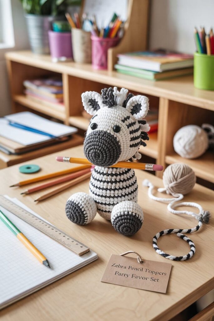 Zebra Pouch with Zip Closure