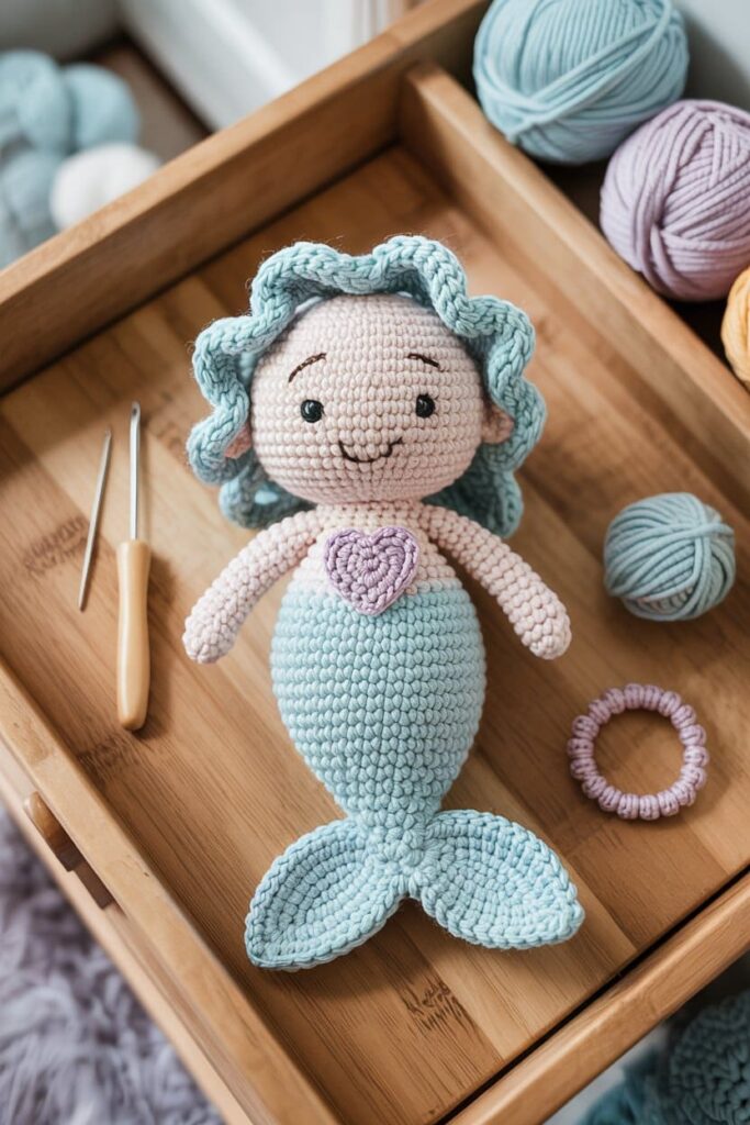 Mermaid-Inspired Baby Rattle