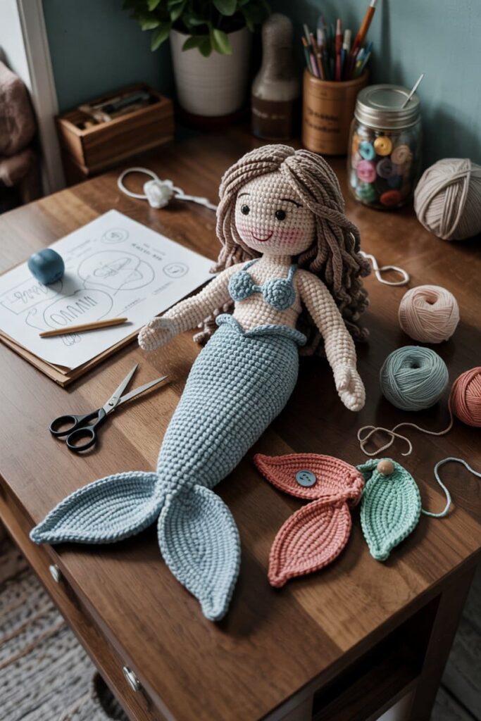 Mermaid with Detachable Fins