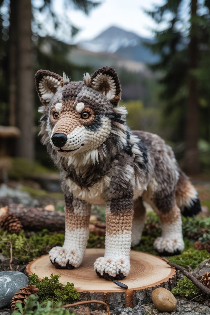 Realistic Forest Wolf