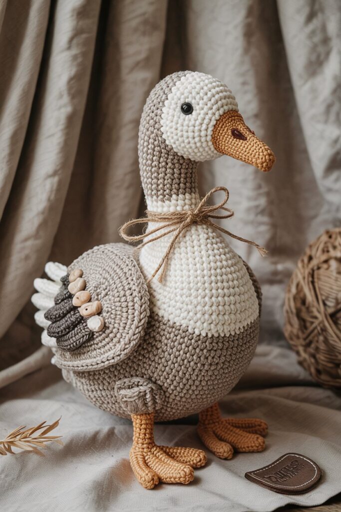 Rustic Farmhouse Crochet Goose