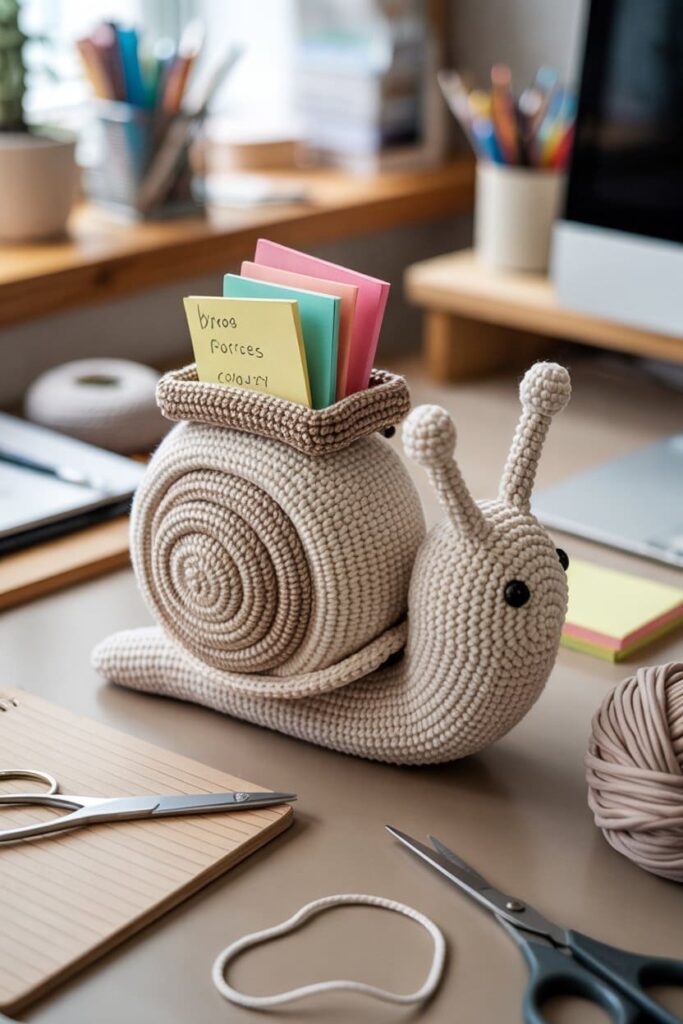 Snail Desk Buddy with Business Card Slot