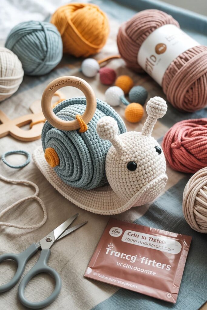 Snail Toy with Crinkle Insert