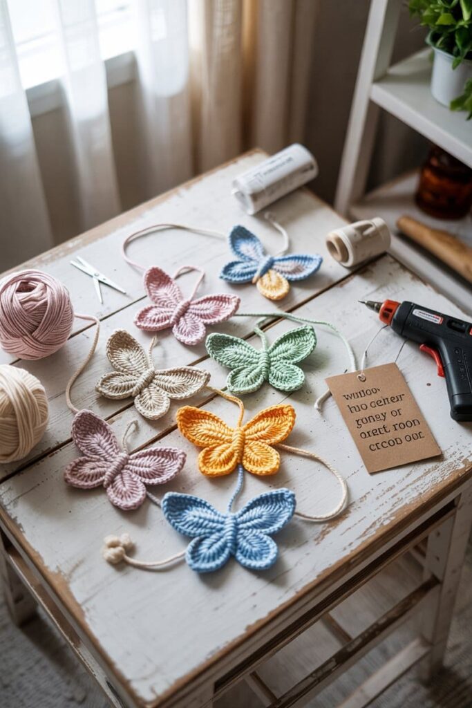 Window Hanger Butterfly Garland