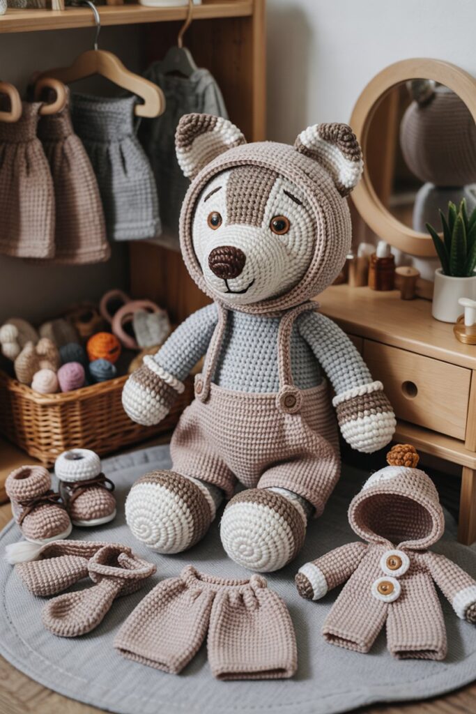 Wolf with Removable Clothes